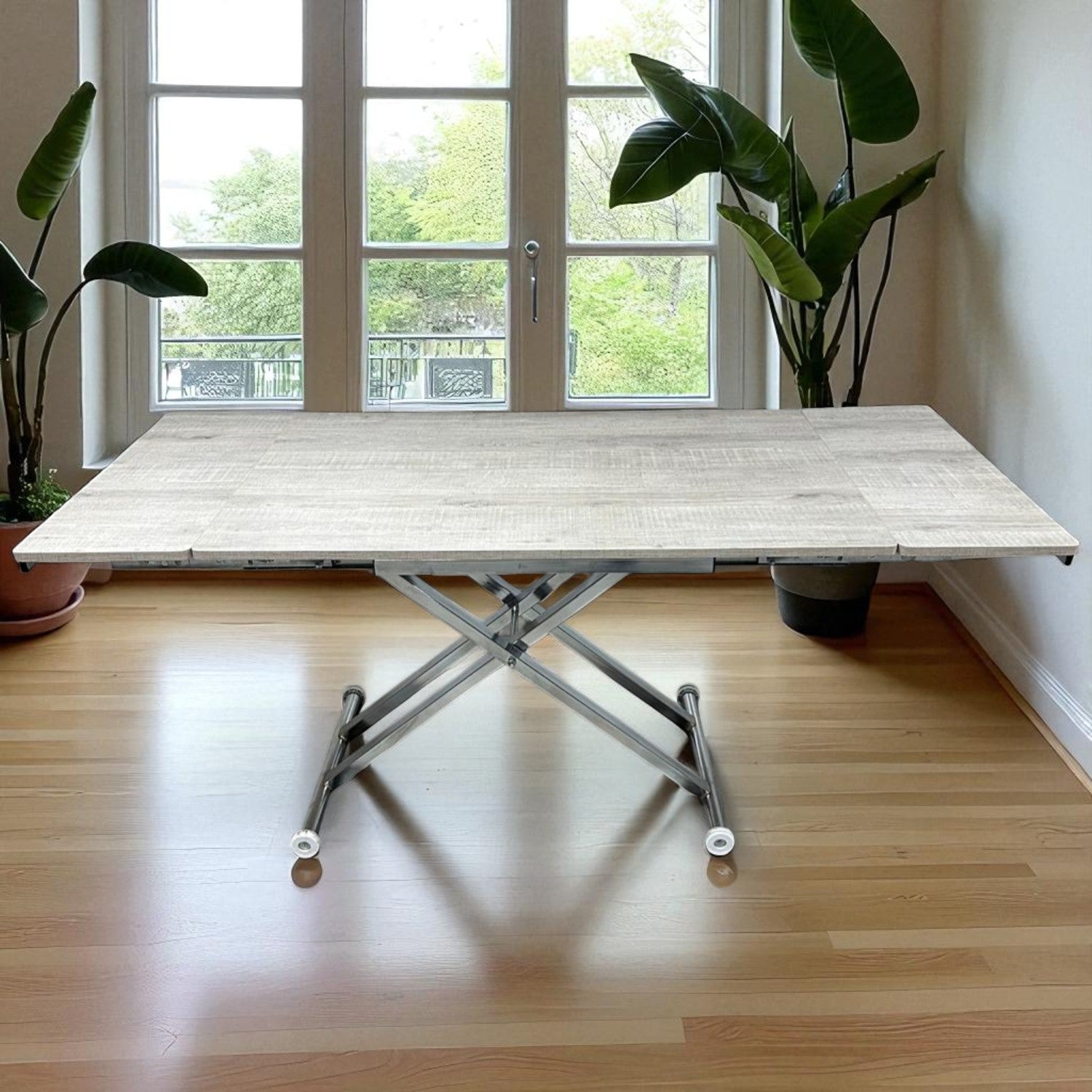 Intelligent Table with Side Opening | Lisbon MDF & Chrome Legs