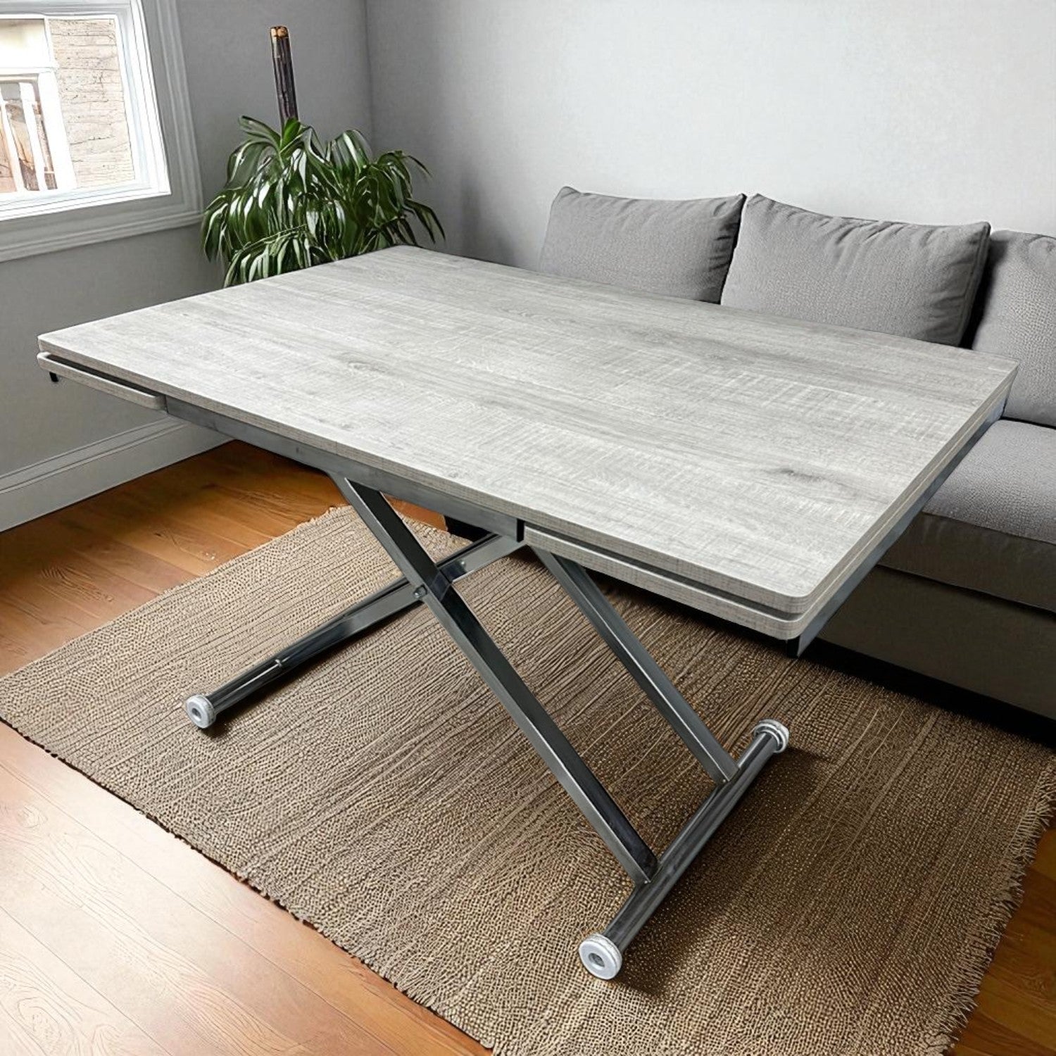 Intelligent Table with Side Opening | Lisbon MDF & Chrome Legs