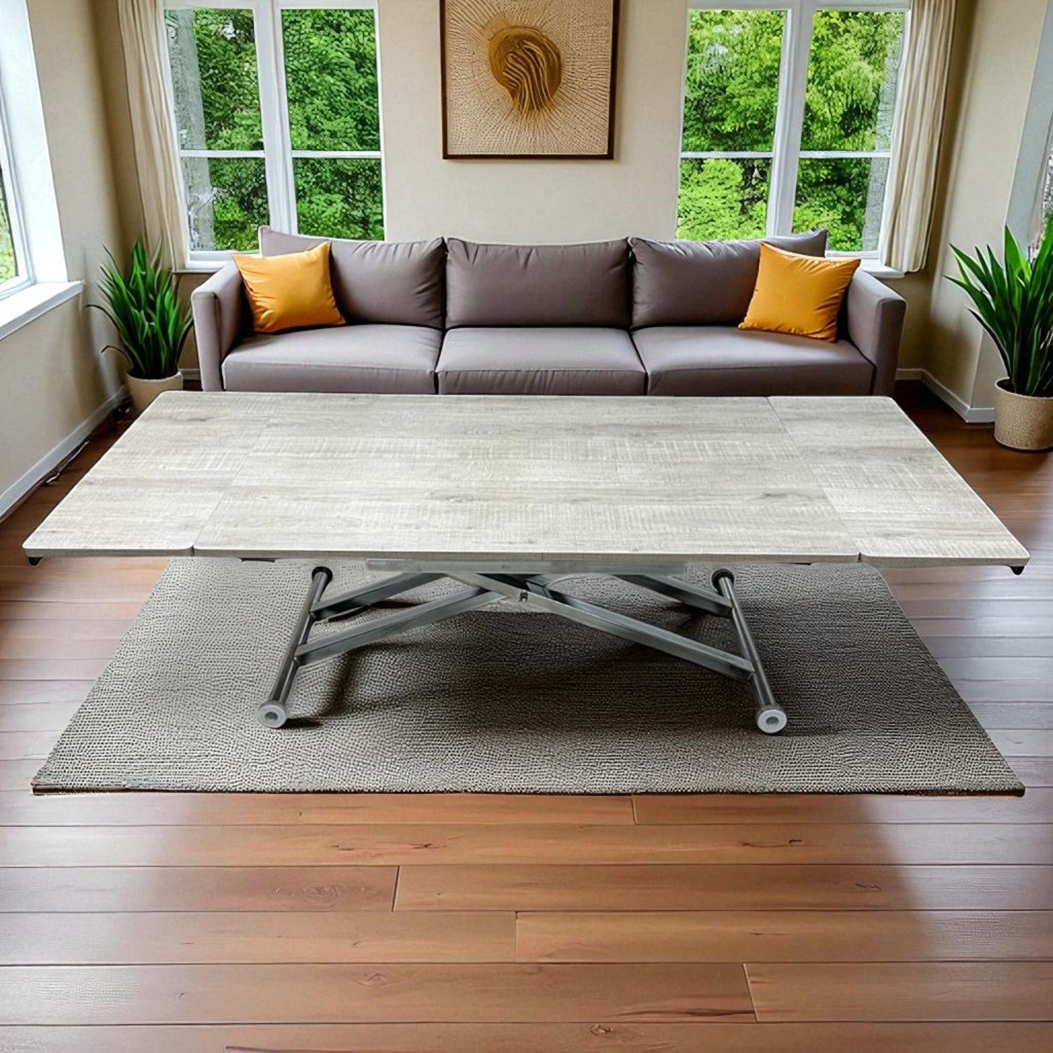 Intelligent Table with Side Opening | Lisbon MDF & Chrome Legs