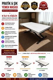 Side-Opening Smart Table | Lisbon MDF & Black Legs