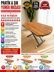 Oval Side-Opening Smart Table | Walnut MDF & Chrome