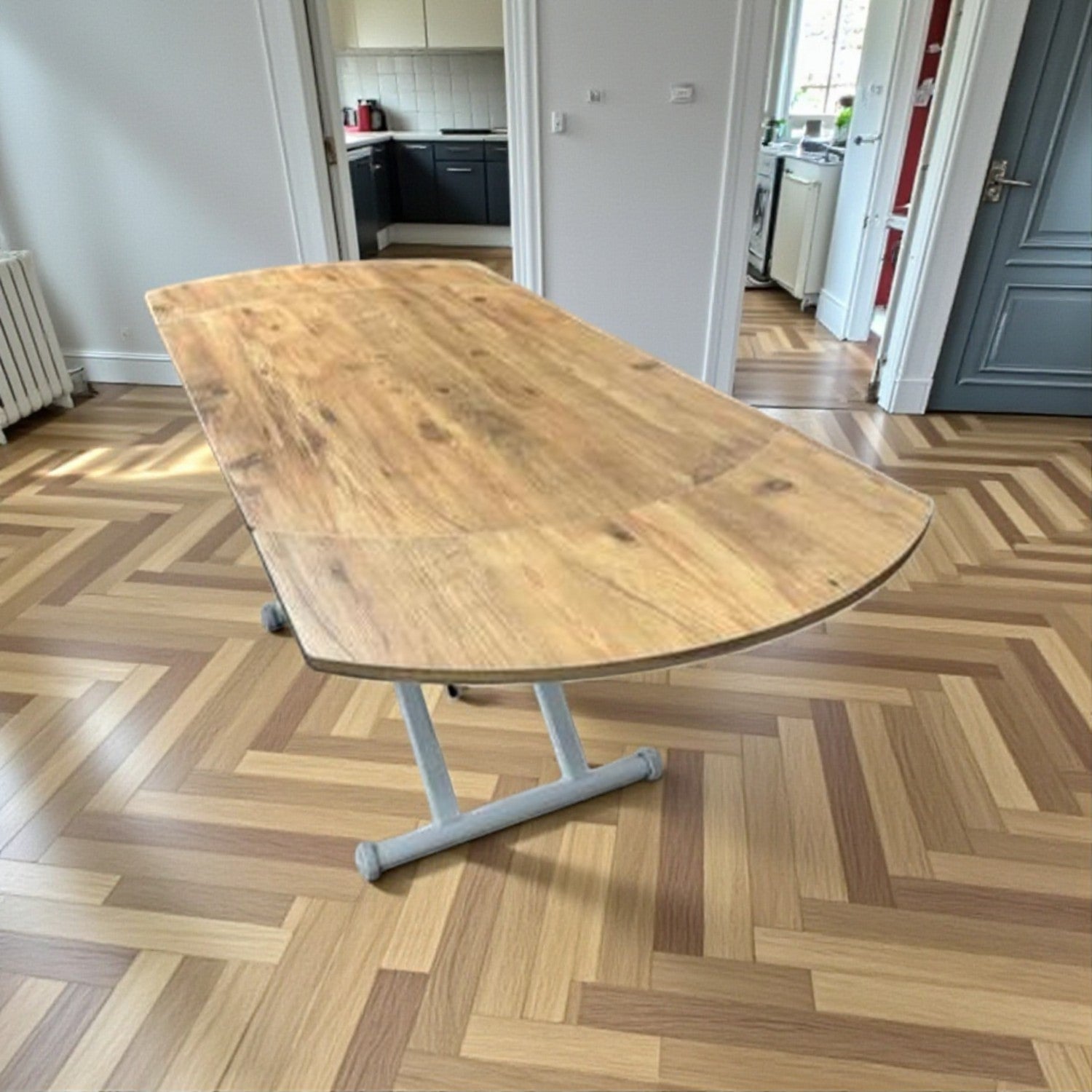 Oval Smart Extending Table | Efes Glass & White