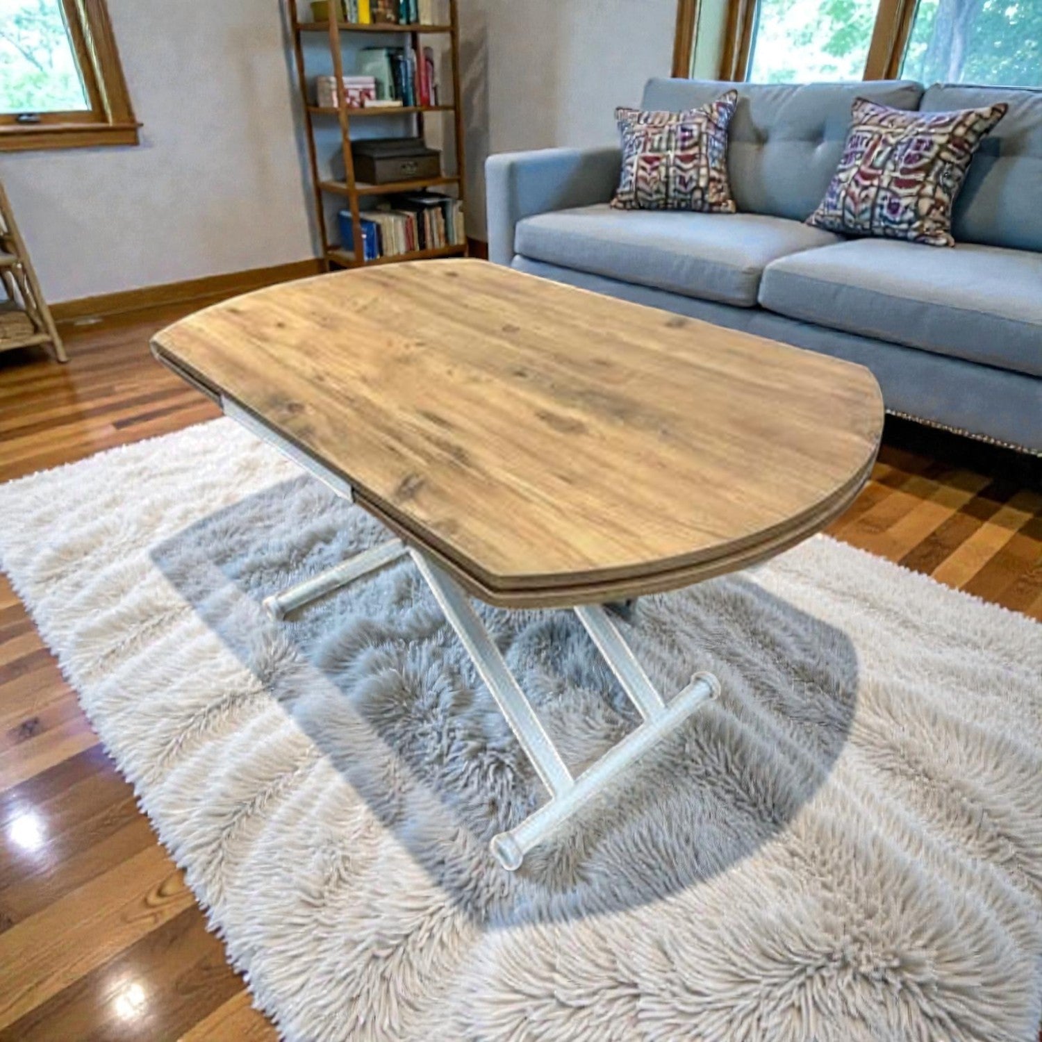 Oval Smart Extending Table | Efes Glass & White