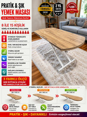 Oval Smart Extending Table | Efes Glass & White