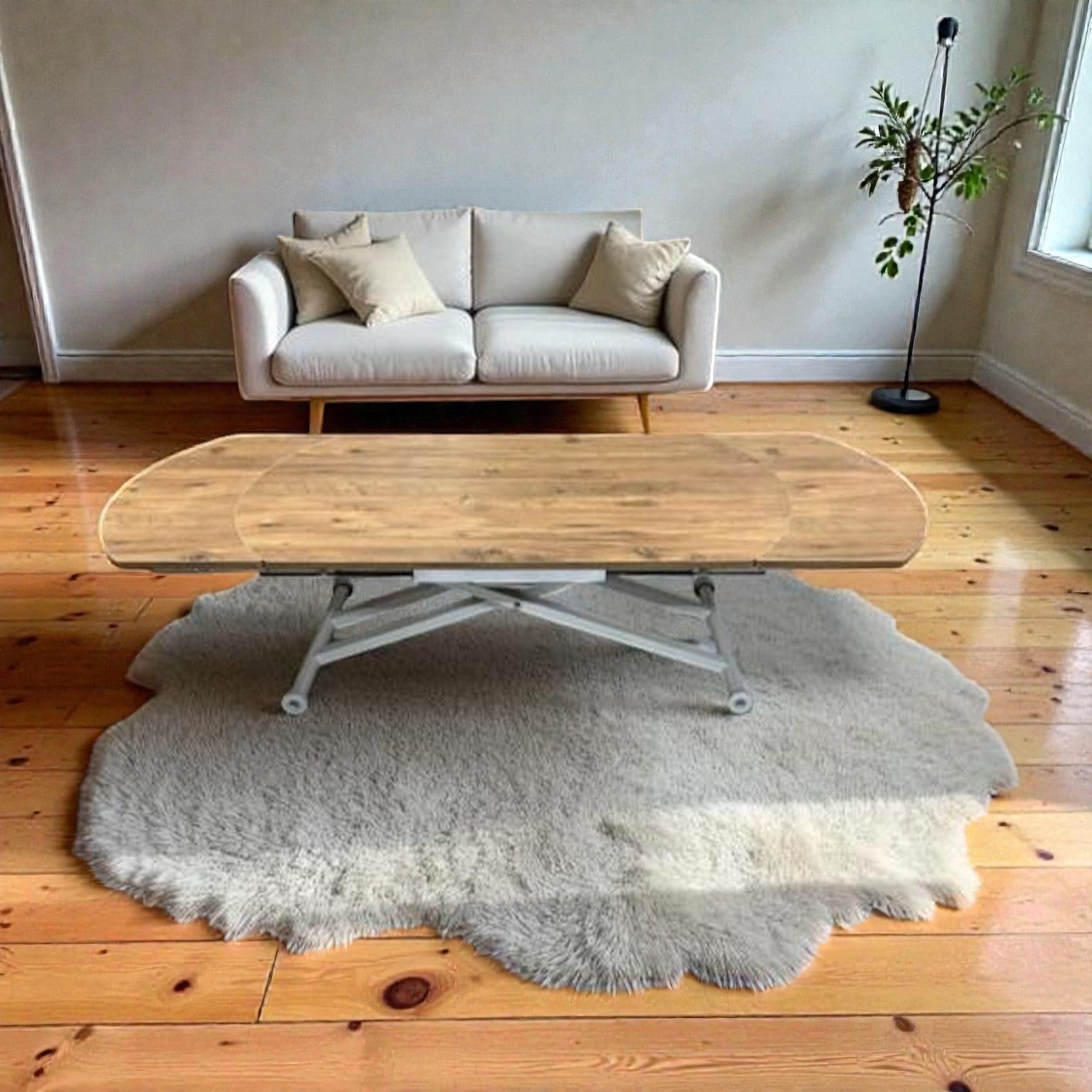 Oval Smart Extending Table | Efes Glass & White