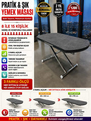 Oval Side Opening Smart Table | Milled Anthracite & Chrome