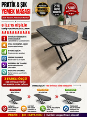 Oval Side-Opening Smart Table | Milled Anthracite & Black