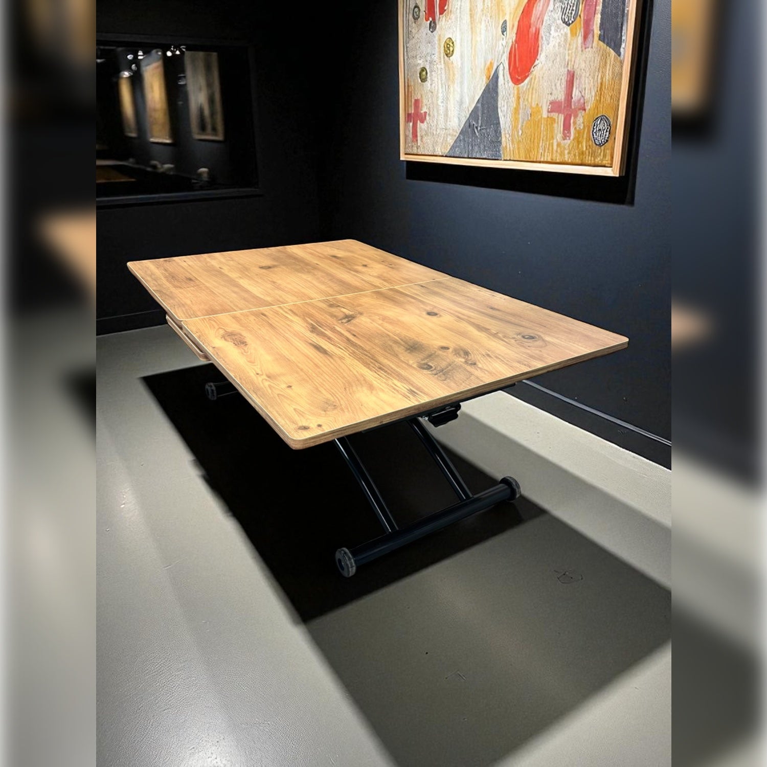 Extendable Square Smart Table | EfesCam MDF & Black