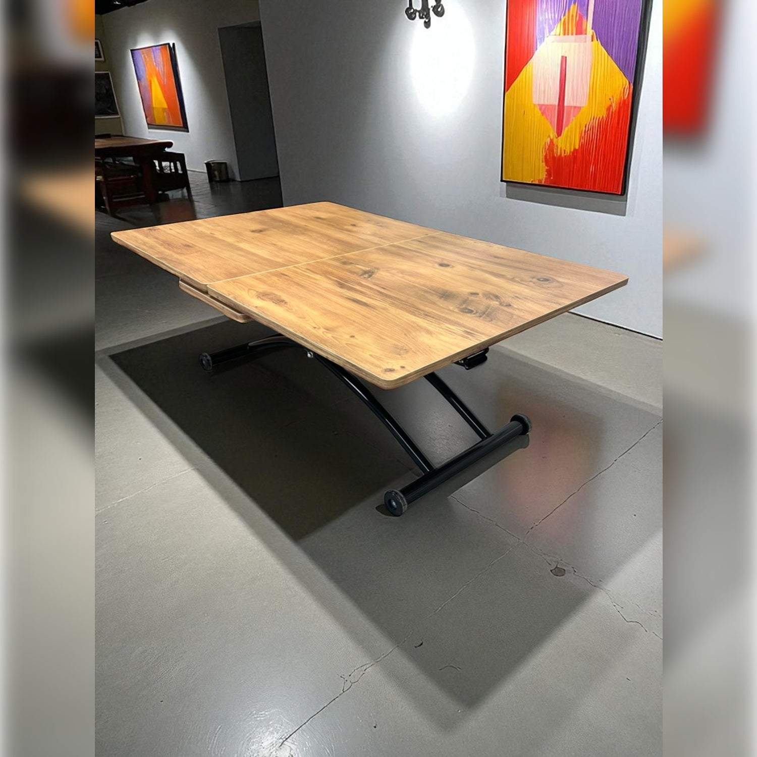 Extendable Square Smart Table | EfesCam MDF & Black