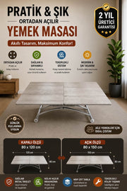 Extendable Square Smart Table | Lisbon MDF & Chrome