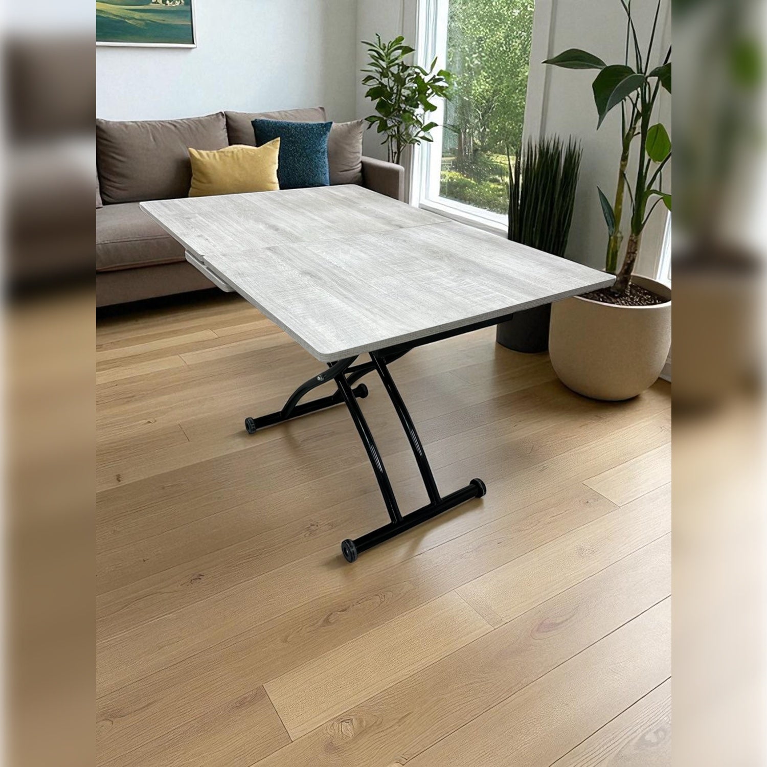 Extendable Square Smart Table | Lisbon MDF & Black