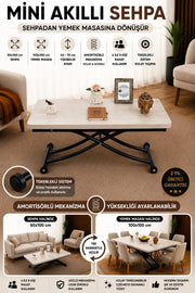 Mini Juppo Smart Coffee Table – Lisbon MDF Top & Black Metal Leg