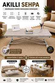 Juppo Smart Coffee Table – Lisbon MDF Top & Chrome Metal Legs