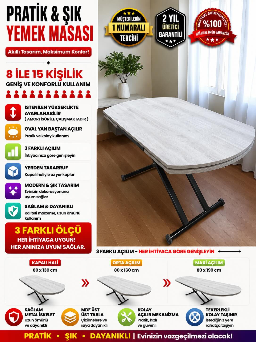 Oval Side-Opening Smart Table | Lisbon MDF & Black