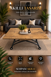 Extendable Square Smart Table | EfesCam MDF & Black