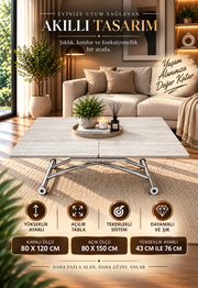 Extendable Square Smart Table | Lisbon MDF & Chrome