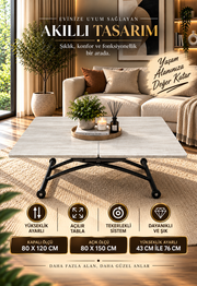 Extendable Square Smart Table | Lisbon MDF & Black