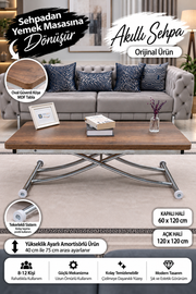 Juppo Smart Coffee Table – Anti-Scratch MDF Top & Chrome Metal Leg