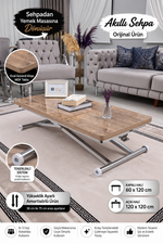 Home Akıllı Sehpa – Antiklayt MDF Üst & Krom Kaplama Metal Ayak