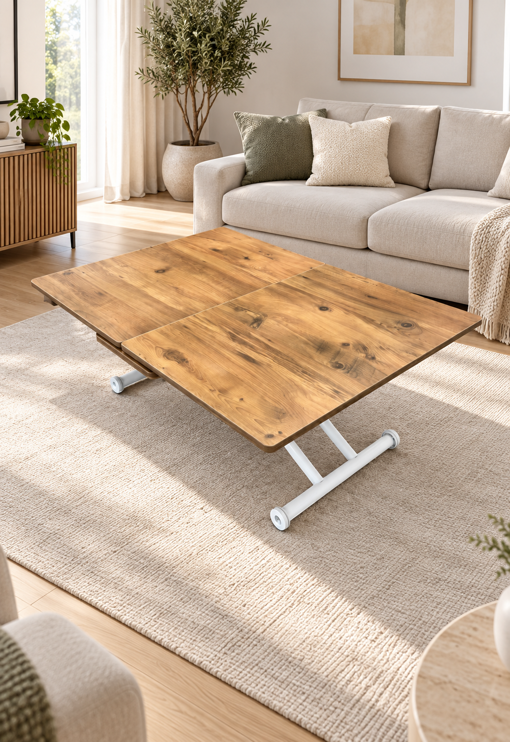 Smart Square Extending Table | EfesCam MDF & White