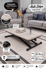 Home Smart Coffee Table – Lisbon MDF Top & Black Metal Legs