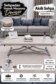 Juppo Smart Coffee Table – Lisbon MDF Top & Chrome Metal Legs