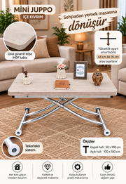 Mini Juppo Smart Coffee Table - Lisbon MDF Top & Chrome Plated Metal Leg