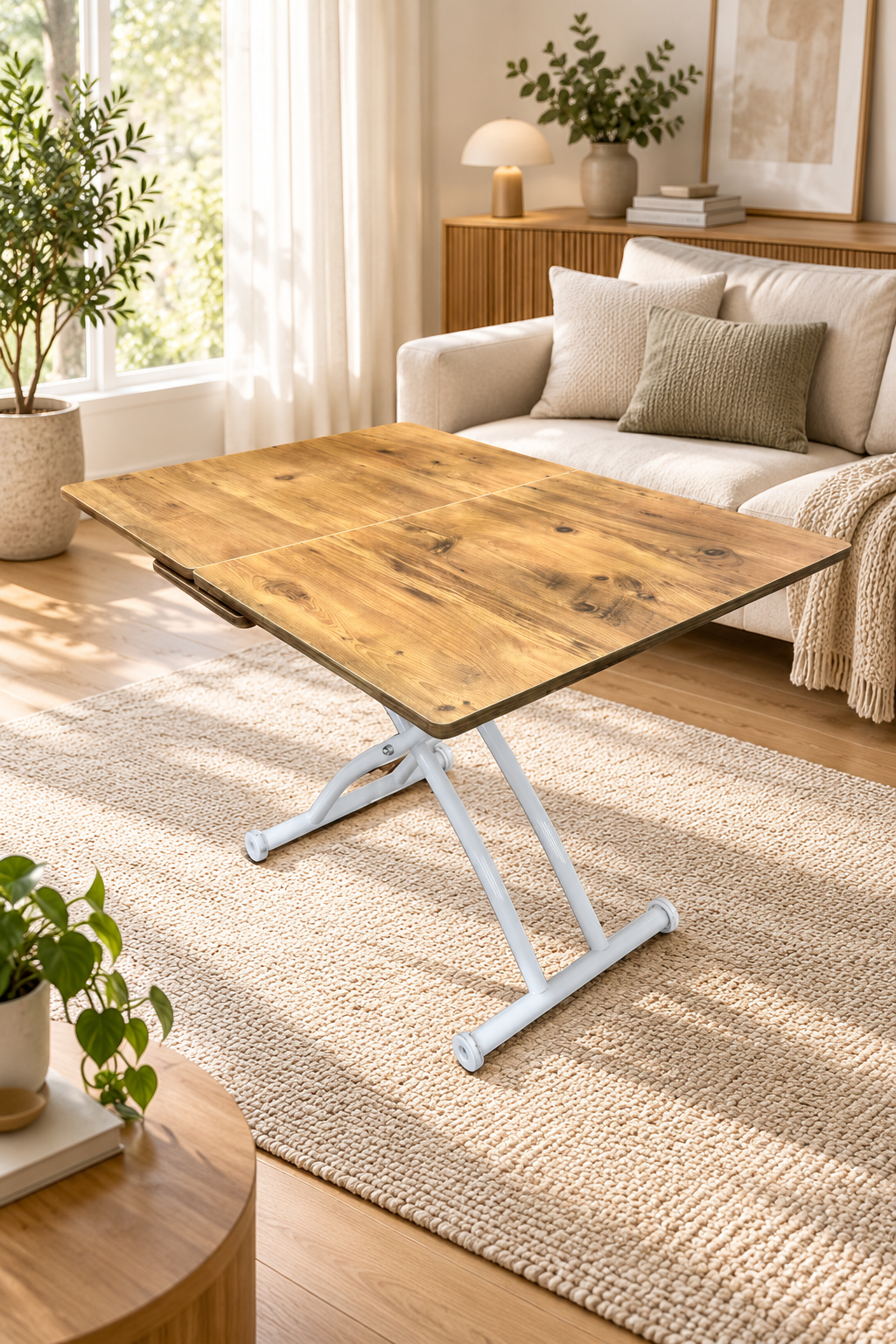 Smart Square Extending Table | EfesCam MDF & White