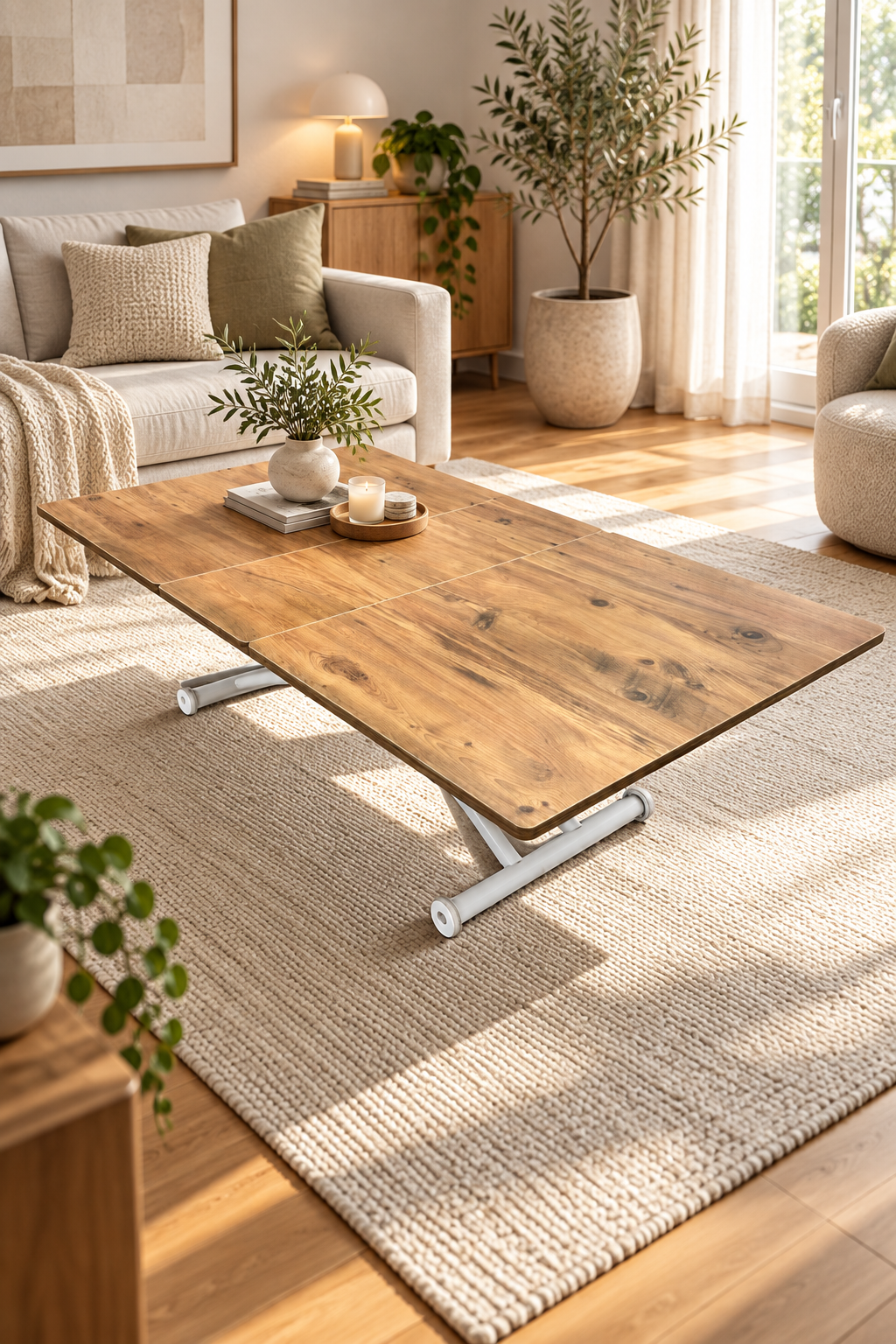 Smart Square Extending Table | EfesCam MDF & White