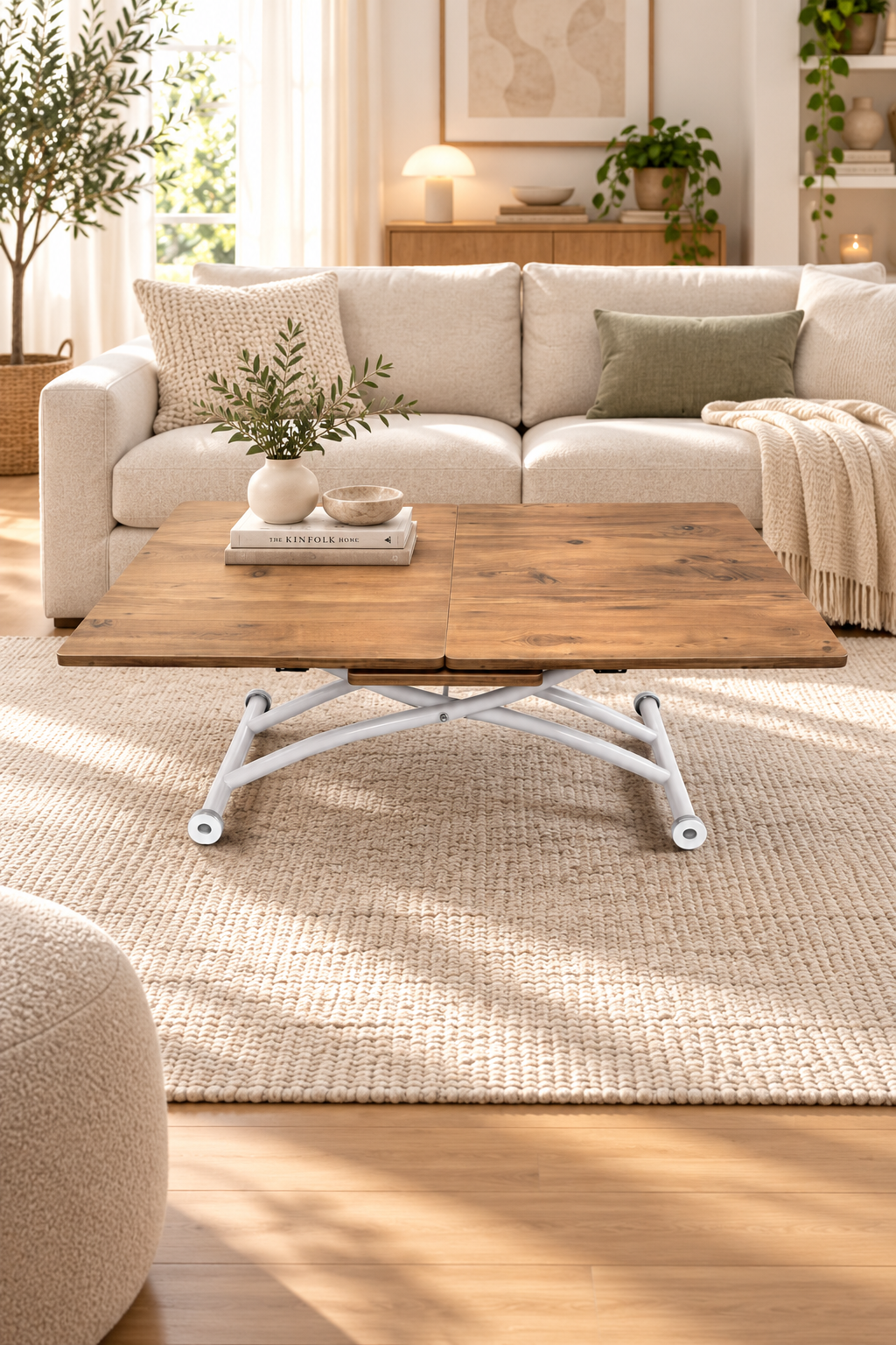 Smart Square Extending Table | EfesCam MDF & White