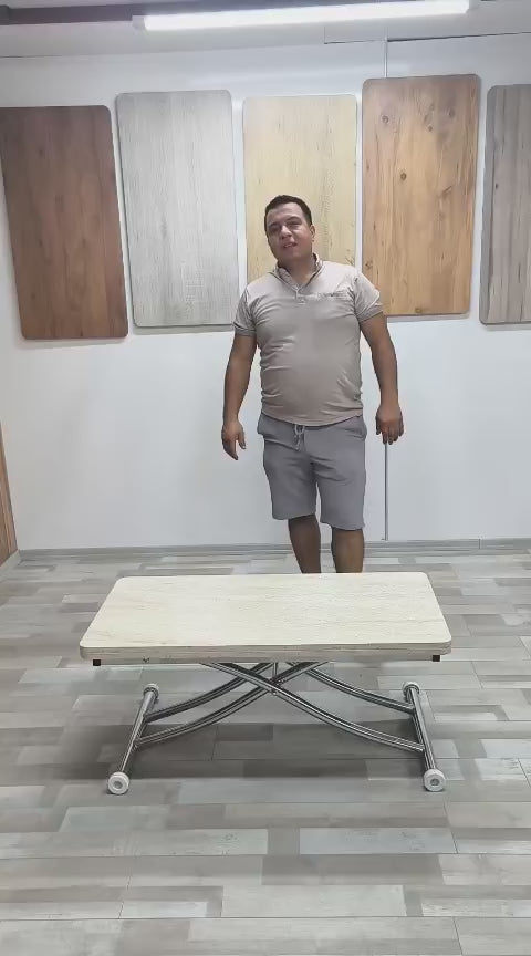 Video yükle: Mini Juppo Akıllı Sehpa – Traverten MDF Üst &amp; Krom Kaplama Metal Ayak