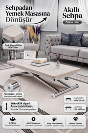 Home Smart Coffee Table – Lisbon MDF Top & Chrome Plated Metal Legs