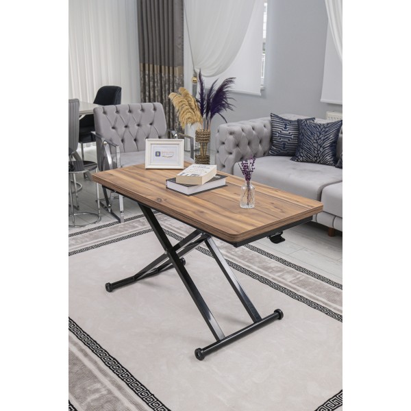 Home Üst Tabla Mdf Urartu Oval Köşe Alt Ayak Siyah Renk