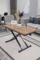 Home Üst Tabla Mdf Urartu Oval Köşe Alt Ayak Siyah Renk