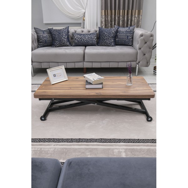 Home Üst Tabla Mdf Urartu Oval Köşe Alt Ayak Siyah Renk