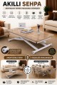 Home Üst Tabla Mdf Antiklayt Oval Köşe Alt Ayak Beyaz Renk