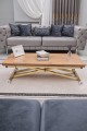 Home Üst Tabla Mdf EfesÇam Oval Köşe Alt Ayak Gold Kaplama
