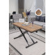 Home Üst Tabla Mdf Urartu Oval KöşeAlt Ayak Siyah Renk