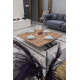 Home Üst Tabla Mdf Urartu Oval KöşeAlt Ayak Siyah Renk