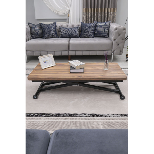 Home Üst Tabla Mdf Urartu Oval KöşeAlt Ayak Siyah Renk