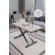 Home Üst Tabla Mdf Lizbon Oval KöşeAlt Ayak Siyah Renk