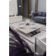 Home Üst Tabla Mdf Lizbon Oval KöşeAlt Ayak Siyah Renk
