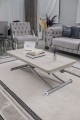 Juppo Üst Tabla Mdf Lizbon Oval Köşe Alt Ayak Yuvarlak Krom Kaplama İçe Kıvrım